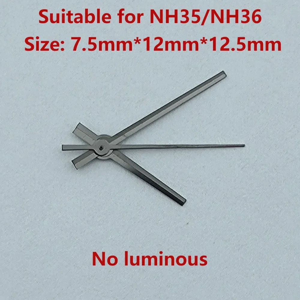 Manecillas de reloj NH35 manecillas NH36 agujas punteros de reloj no luminosos adecuados para movimiento Datejust NH35 NH36 piezas de accesorios de reloj