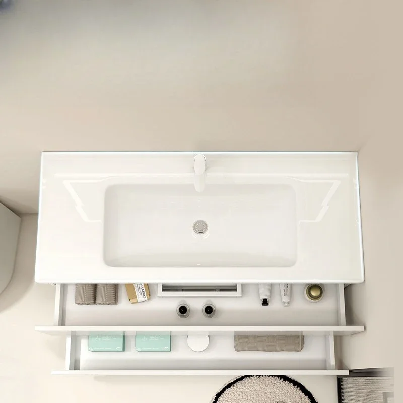 

Ceramic integrated basin, bathroom cabinet combination, solid wood bathroom, washbasin, washbasin, cabinet combination, bathro