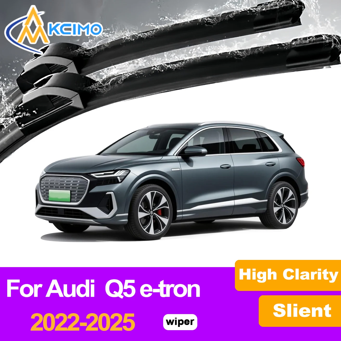 

2Pcs Front Windshield Wiper Blades For Audi Q5 e-tron 2022-2025 Windscreen Window Car Accessories