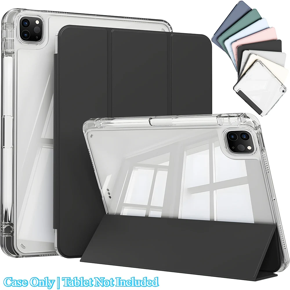 Tablet Case For iPad Pro 11 M5 2025 Cases iPad Pro 11 M4 2024 2022 2021 2020 2018 6th 5th 4th Gen Transparent Acrylic Back Cover