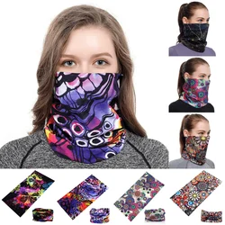 Butterfly Design Seamless Bandanas Headwear Women Head Scarf Sport Cycling Face Shield Mask Neck Warmer Female Headband