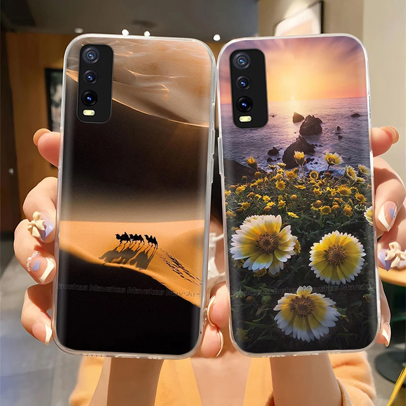 ل Vivo V2027 V2028 V2029 الغطاء الخلفي Vivo Y11S Y12s Y12a Y20 Y20s Y20i حافظة لطيف الكرتون رسمت فوندا لينة بولي يوريثان سيليكون الوفير