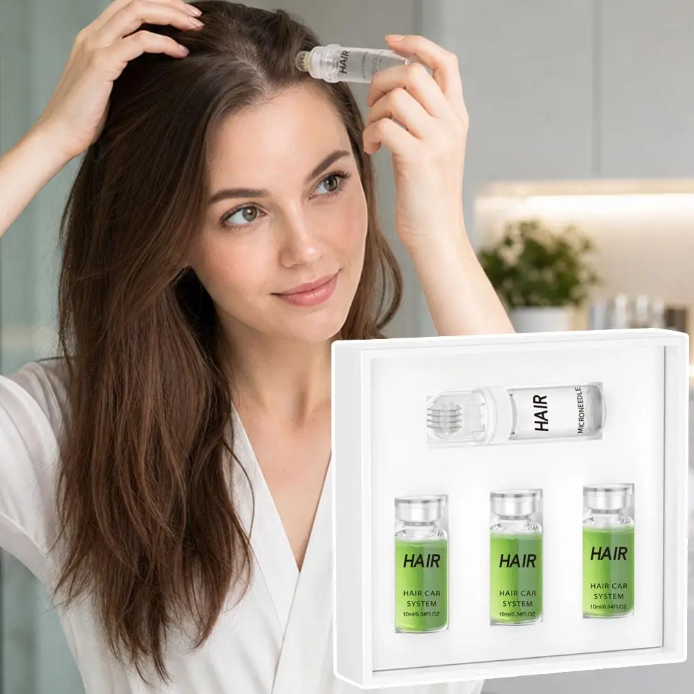 0.25mm Hair Essential Serum Micro-needle Roller Set Hair Follicle Nourishing Scalp Hair Care Hair Thicken Daily Care Scalp Serum