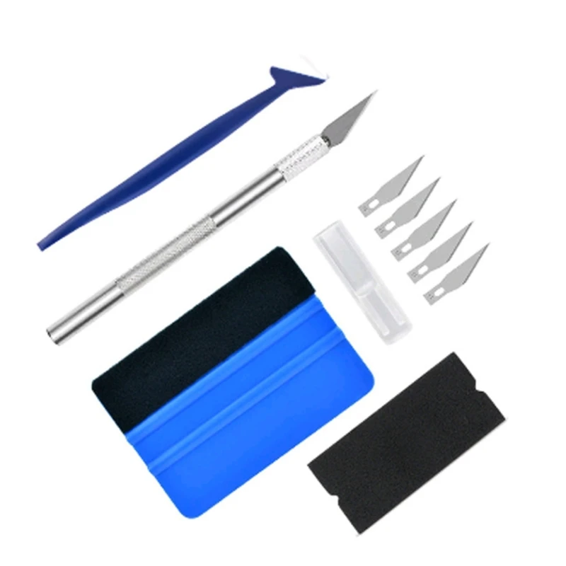 Car Wrapping Tool Automotive Scraper Cutter Wrap Tool Cutter and Corner Squeegee for Car Wrapping