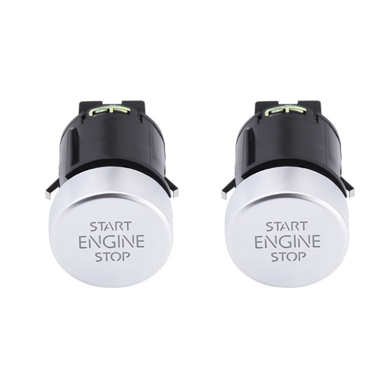 Accesorios diarios para interruptor de botón de arranque y parada de motor de coche, 2 uds., para Tiguan 2008-2016 Sharan 2011-2016 7N 5N0959839 5N0 959 839