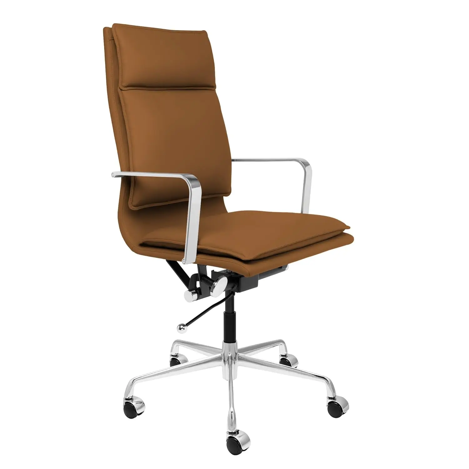 

Padded Office Chair - Tall Back Desk Chair with Arm Rest, Swivel & Cushion Availability, Made of Faux, Customized