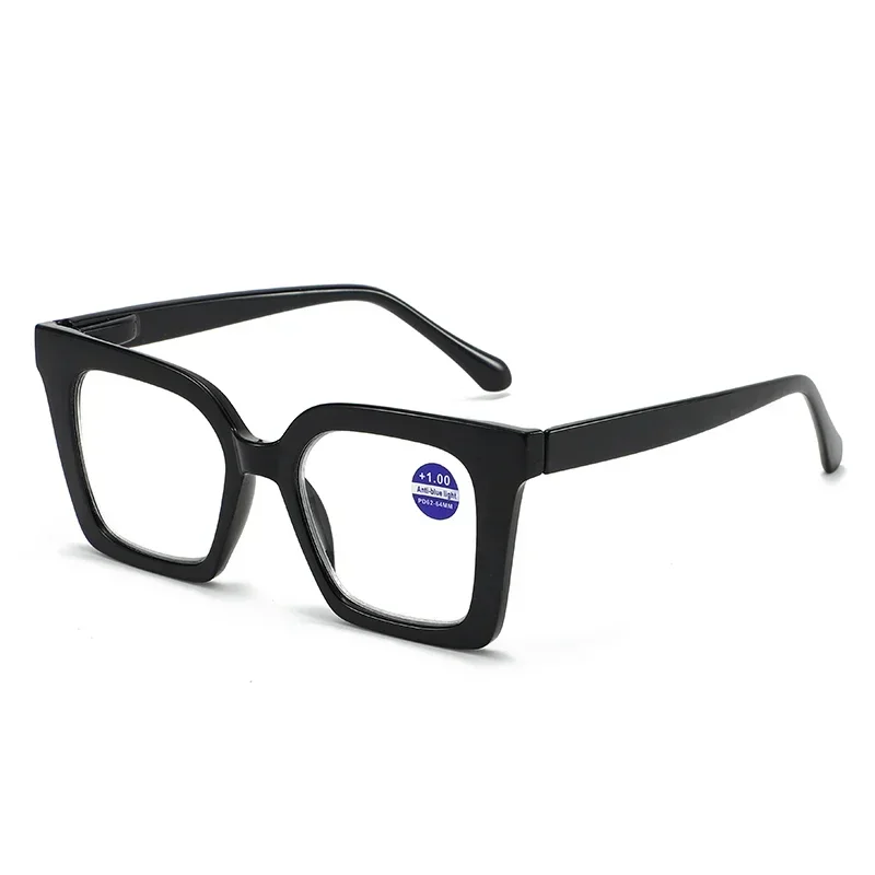 Neue Mode Großen Rahmen Farbige frauen Presbyopie Brille HD Multi Farbe Vielseitig Langlebig Unisex Anti Blaues Licht Gläser – Detail 4