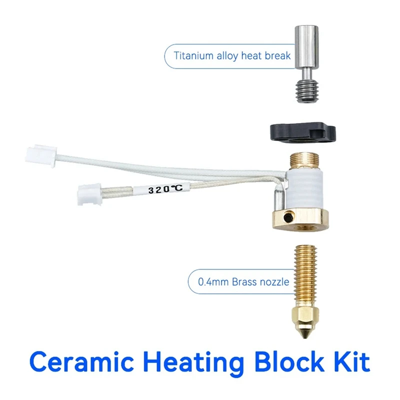 Ceramic Heating Block 320°C High Tem High Flow 600Mm/S High Speed Printiting 60W Heating For K1/K1 MAX 3D Printer