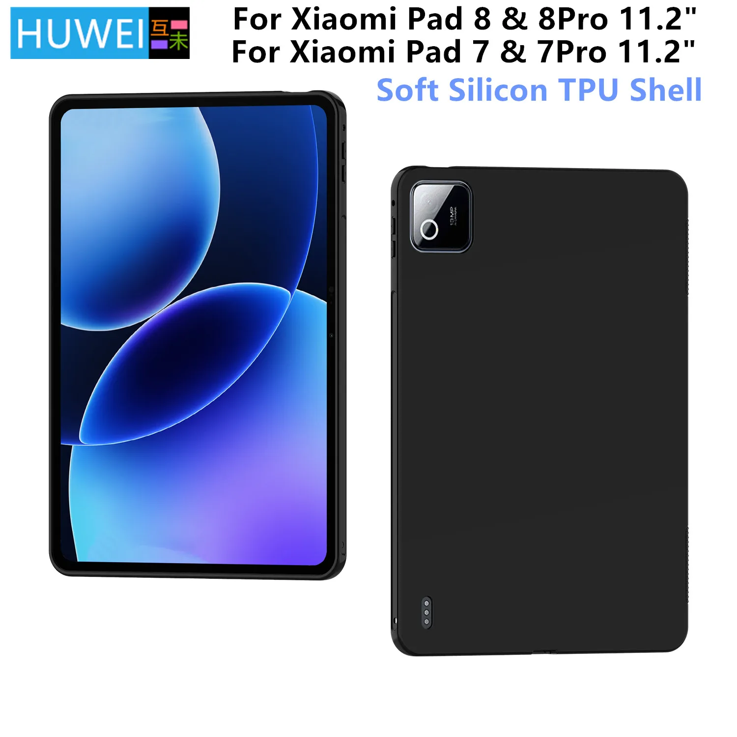 

Soft Case for Xiaomi Pad 8 / Mipad 8 11.2" 2025 Silicone Cover TPU Shell for Xiaomi Pad 7 /mipad 7 Pro 11.2" Tablet Back Case