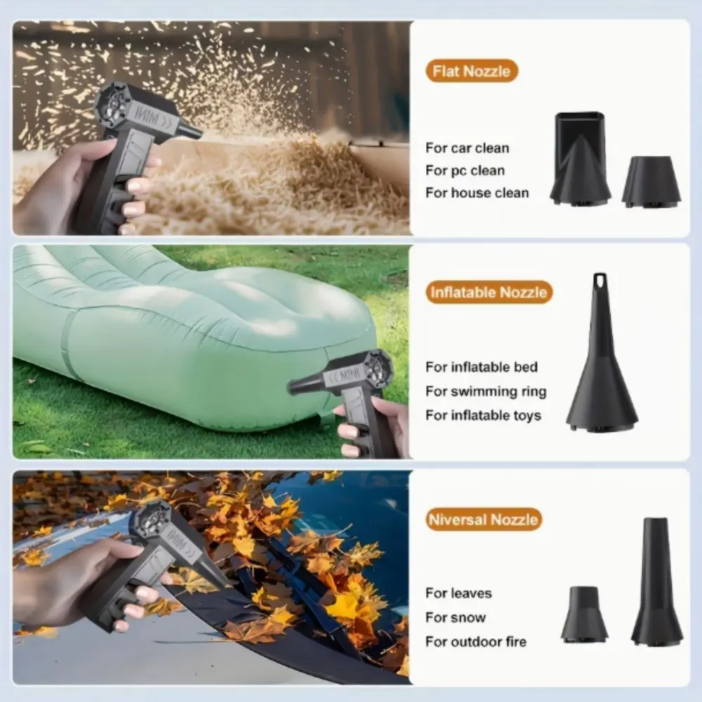 

130000RPM Mini Turbo Jet Fan High-speed 4000mAh Electric Air Duster Brushless Motor Multifunctional Handheld Violent Fan Outdoor