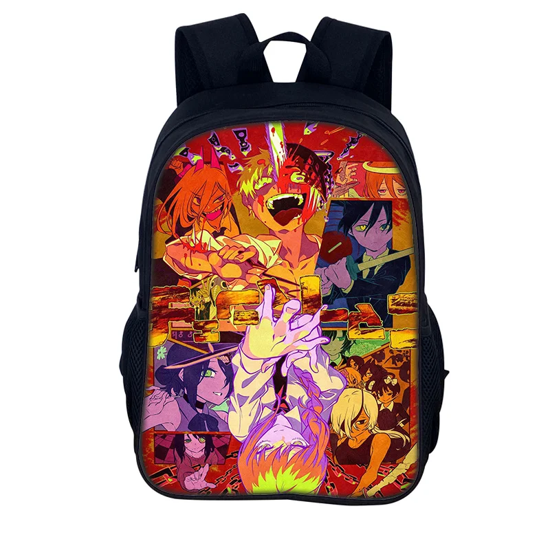 Chainsaw Man Kids Backpack School Bag 40cm/15.7inch Backpack Lightening Zipper Backpack Book Bags for Boys Girls Best Gift