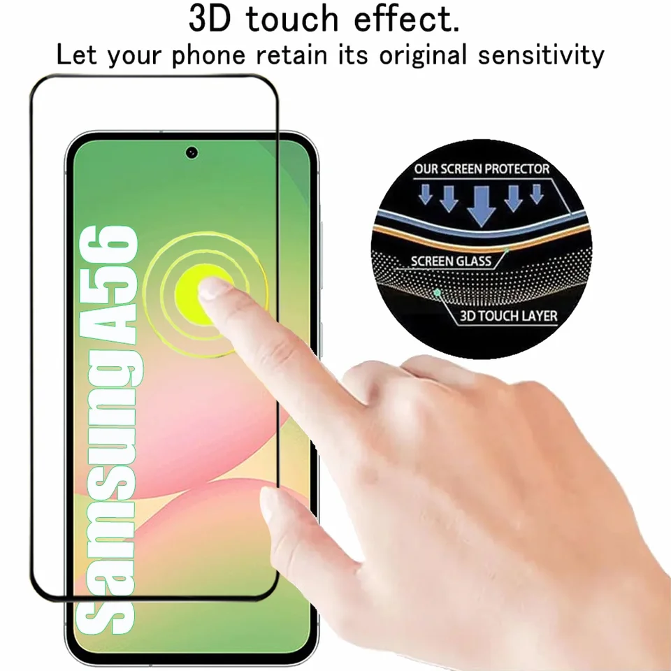 2/4 Piezas Cristal Templado para Samsung Galaxy A56 A55 A54 A53, Vidrio Templado para Samsung A18 A17 A27 A37 A57 A36 A26 A16 Protector de Pantalla para Samsung S26 S25 S24 Ultra Película Protectora para Teléfono 3