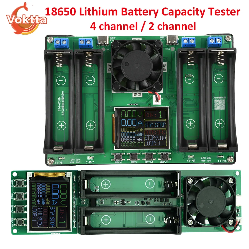 18650 Lithium Battery Capacity Tester MAh MWh Internal Resistance Tester Auto Charging and Discharging Module Power Detector