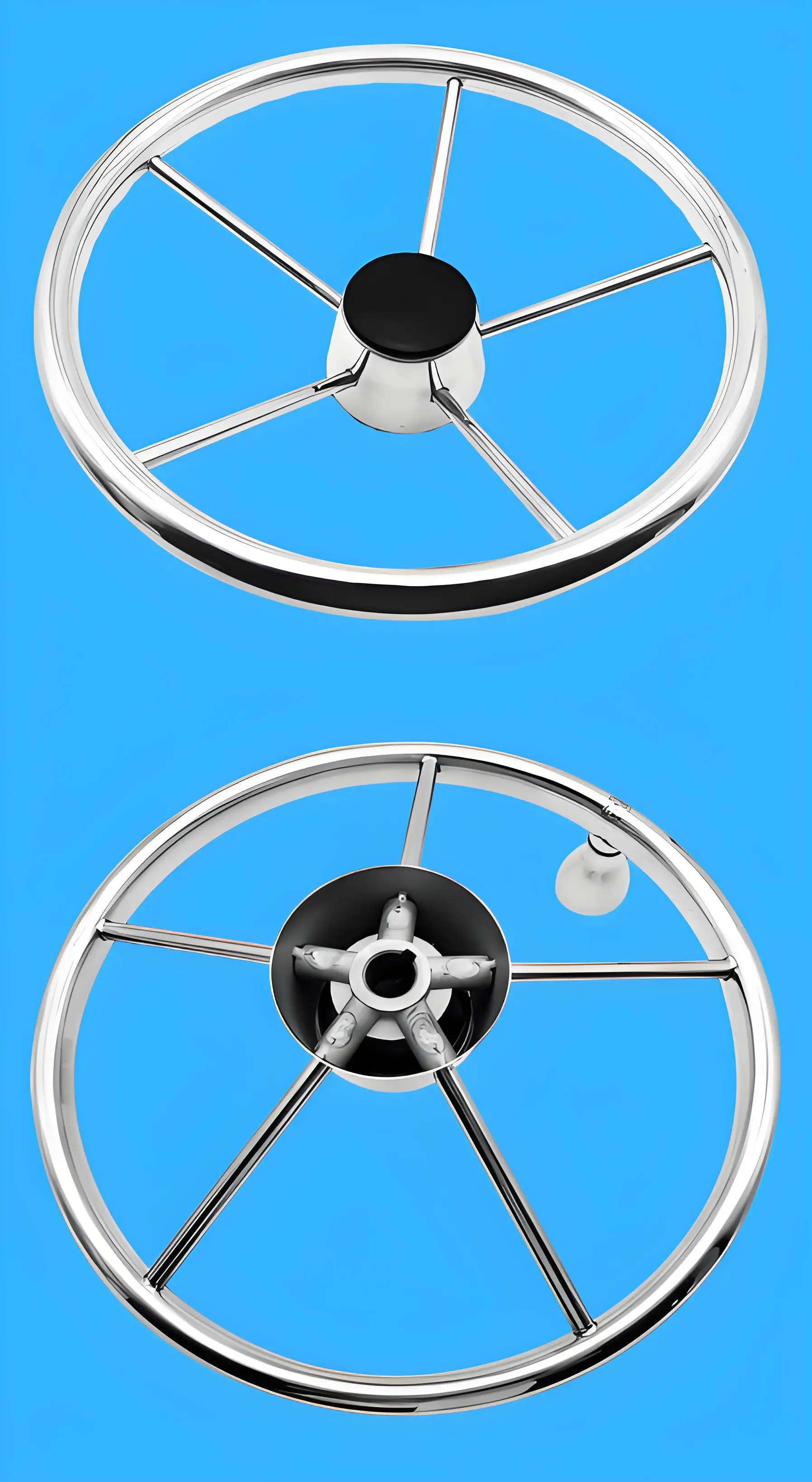 New Premium  11.5/13.5/15.5 Inch Stainless Steel Boat Steering Wheel Marine Hydraulic Control Premium Hardware