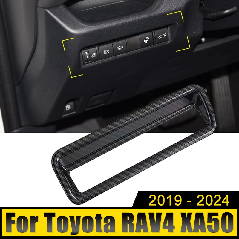 

For Toyota RAV4 XA50 2019 2020 2021 2022 2023 2024 RAV 4 ABS Car Headlight Adjustment Knob Switch Cover Trim Sticker Accessories