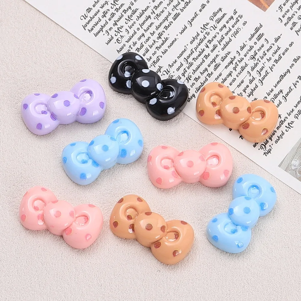 10pcs Resin Cute  Handwork Bowknot Flatback Cabochon Figurine Scrapbooking DIY Home Accessories Crafts