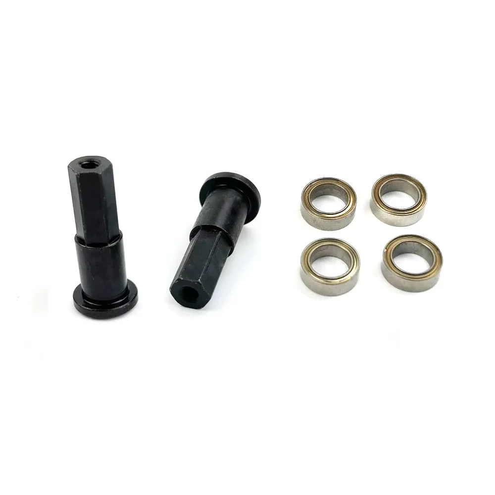 5MM Metal Front Combiner Wheel Hub Hex Adapter with Bearing - Upgrade for Wpl D12 1/10 RC Truck