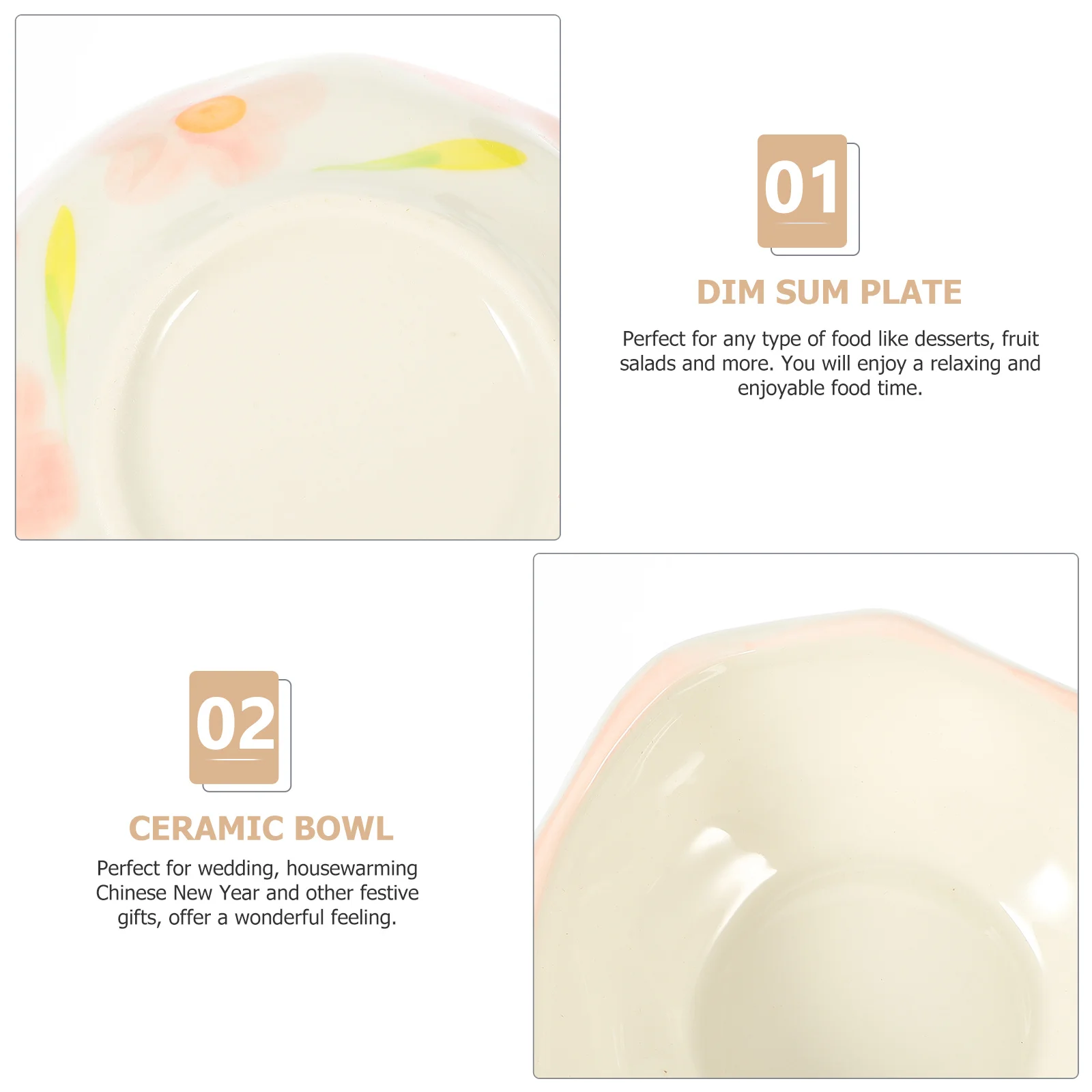 

Ceramic Ramen Bowl Cartoon Shape Design Adorable Stylish Household Kitchen Salad Dessert Fruit Storage Versatile Gift Wedding