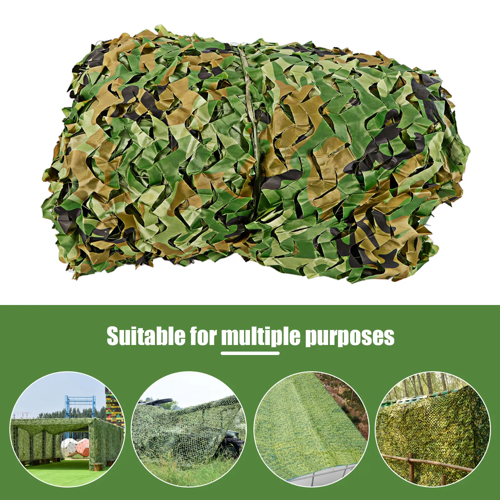 Camouflage Nets, Woodland Troop Training Shade Nets, Hunting Concealment Nets, Car Tent Shades, Camping, Yard Decor and Awnings