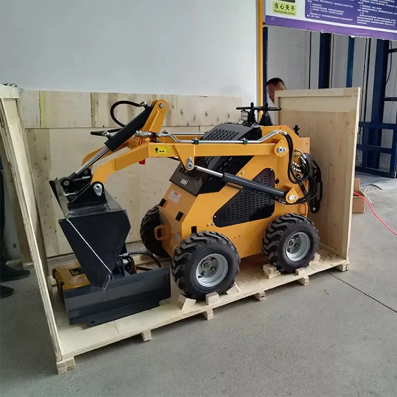 Diesel Small Mini Wheel Crawler Track Skid Steer Loader With Attachments