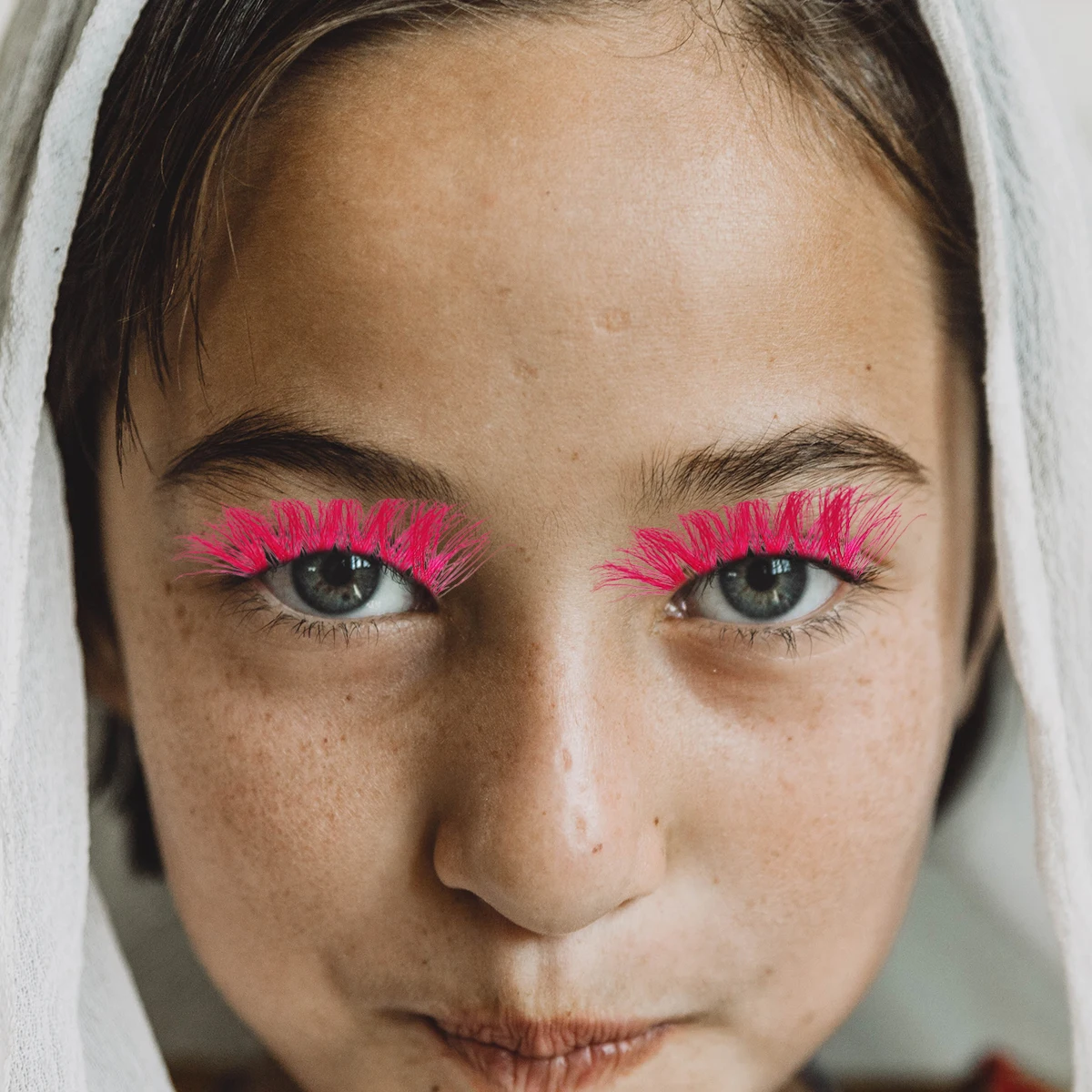 2 paires de cils colorés épais maquillage dramatique faux cils réutilisables 3D cils outil de maquillage des yeux faux cils