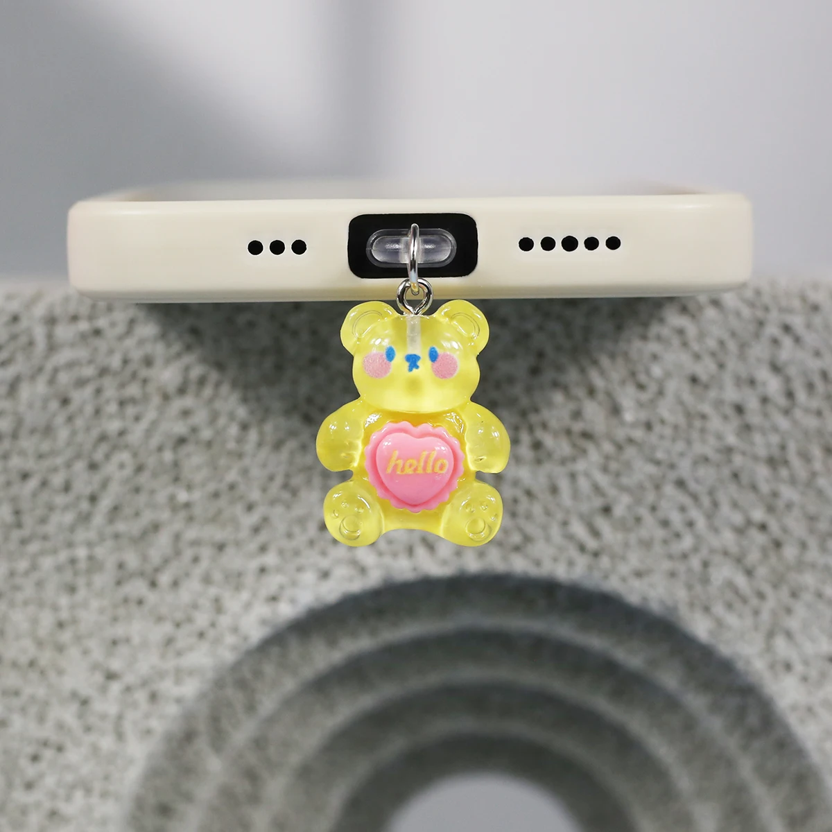 Cute little bear phone dust plug like candy phone accessories decorations pendants hello nice suitable for iPhone for Samsung