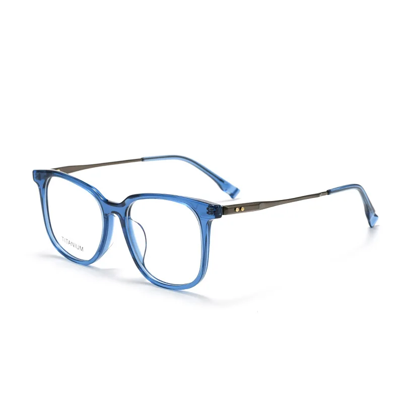 TFTB Retro Oval Men and Women Pure Titanium Glasses High-Quality Acetate Fashion Simple Optical Prescription Eyeglass Frame GG58