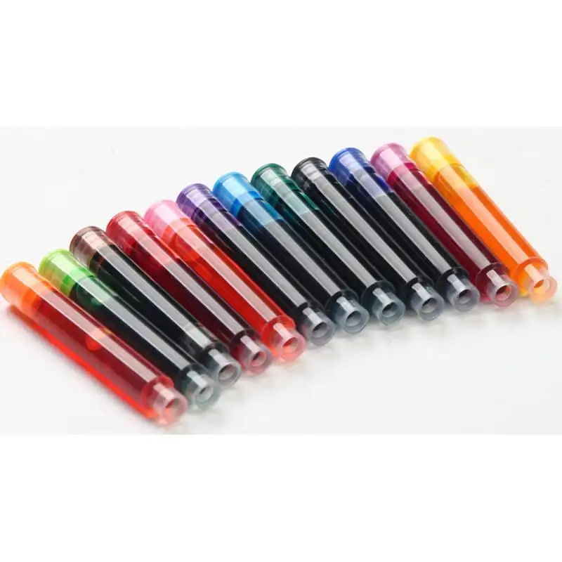 12/36 шт. 3,4 мм многоразовые стержни для рисования, школьные канцелярские принадлежности, красочный мешок с чернилами, авторучка, картриджи с чернилами, сменные чернила