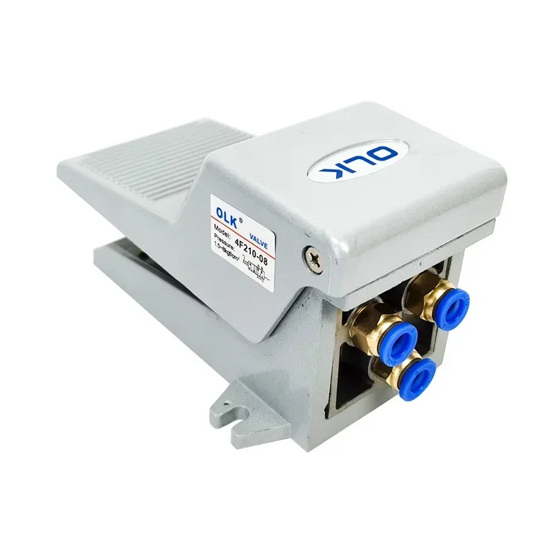 HLH 4F210-08 2 Position 5 Way Momentary Air Tool Foot Pneumatic Pedal Valve Switch4F210-08L with Lock Pedal Valve