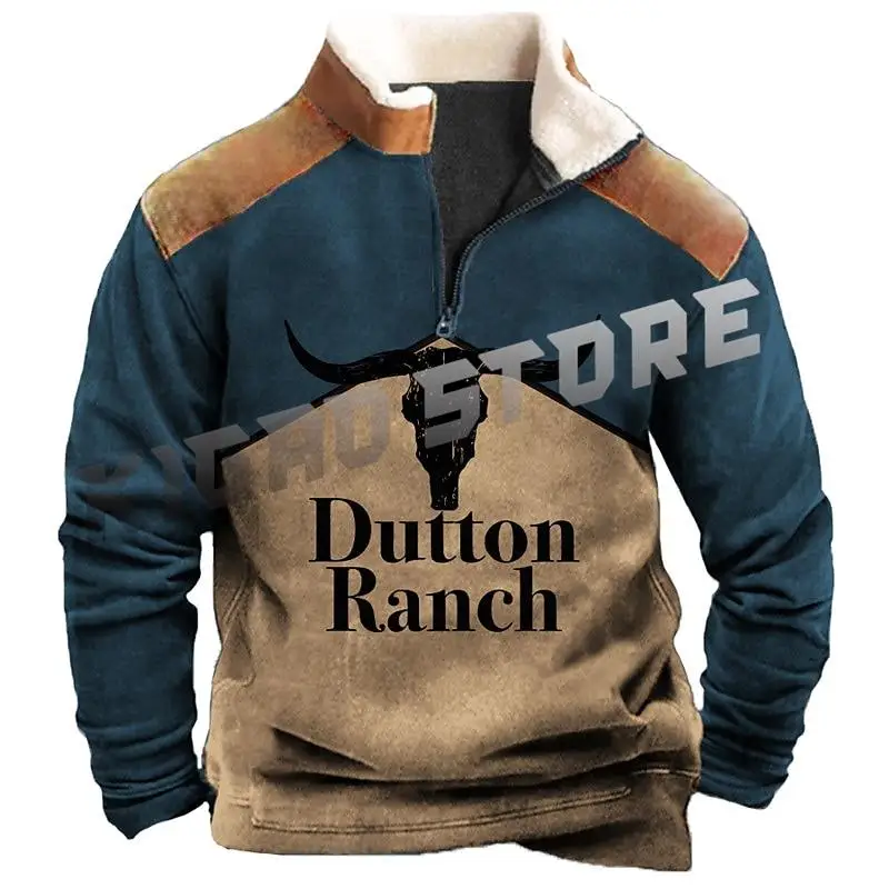 Men's Long Sleeve Hoodie Dutton Ranch Cowboys 3D Print For Men/Women Sweatshirt Fleece Casuals Spring & Fall Outerwear Pullover