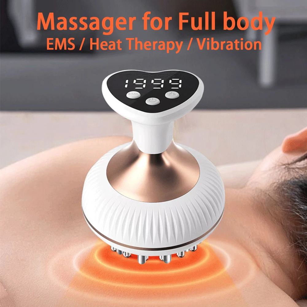 

Massages Full Body Multi-Functional Acupressure Massager EMS Heat Therapy Vibration Features USB Rechargeable Muscle Massager