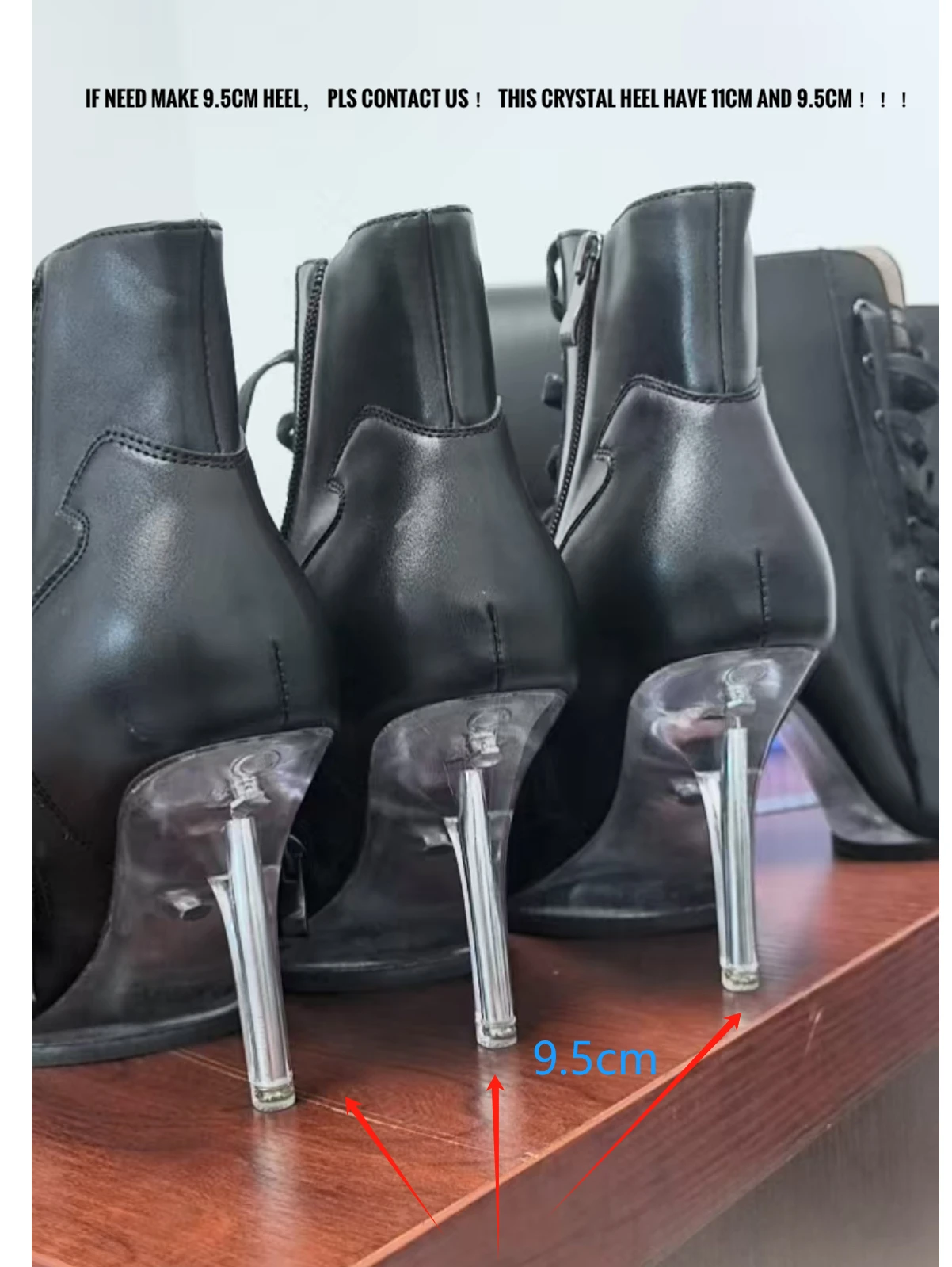 Sapatos de Dança com Salto Transparente de 11,5cm e 9,5cm com Plataforma, 6 Cores Diferentes, Prata, Ouro, Rosa, Vermelho, Couro, Sapatos de Dança para Uso Externo