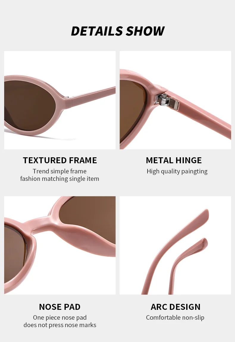 SO&EI Retro Kleine Cat Eye Sonnenbrille Frauen Marke Designer Männer Sonnenbrille UV400 – Detail 5