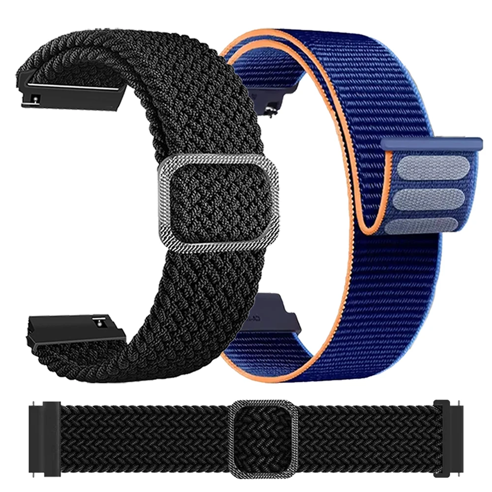 20/22 mm Nylon-Schlaufenarmband für Garmin Venu SQ 2 3 Forerunner 570 265 165 55 Sportarmband für Garmin Vivoactive 6 5 4 Handgelenkband