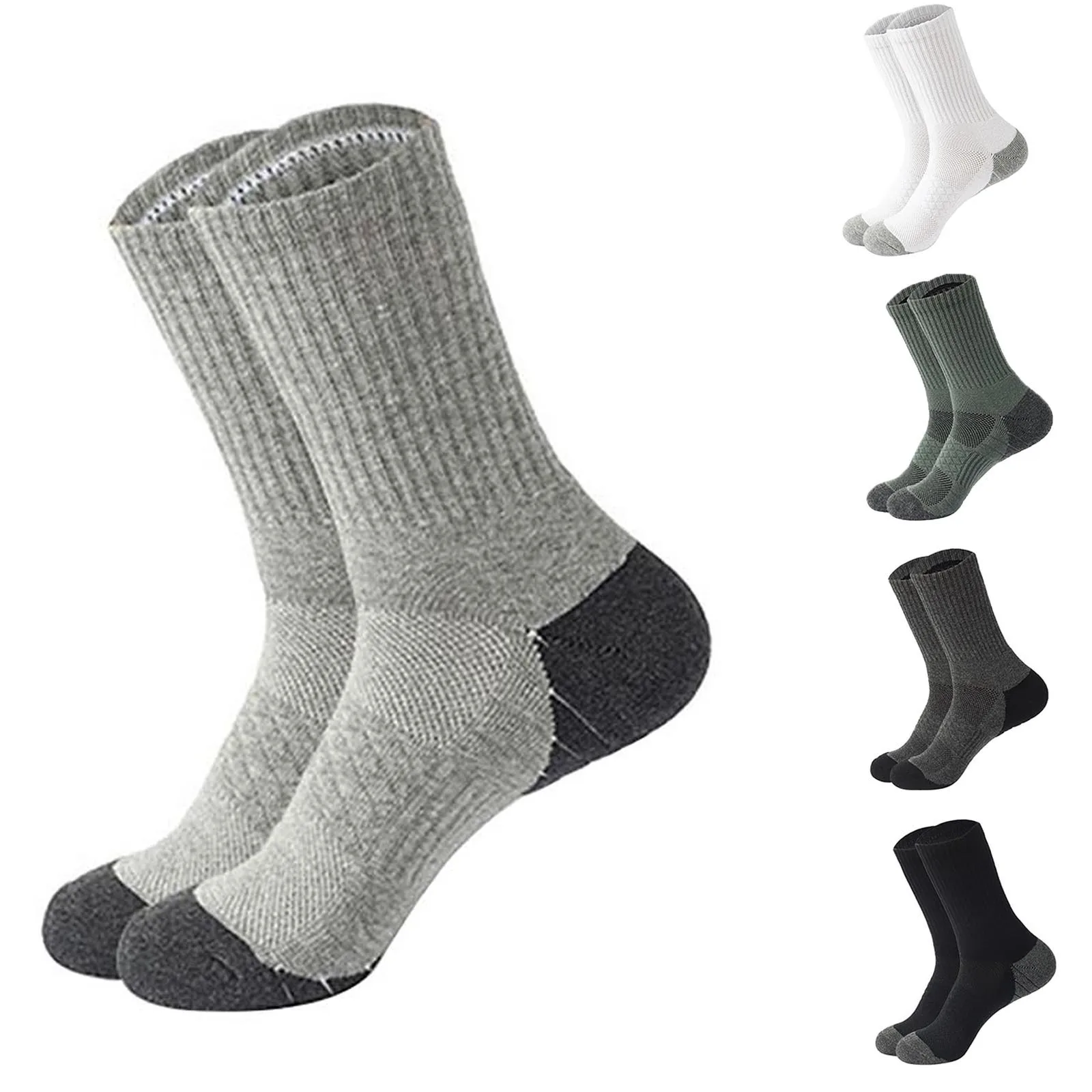 Wool Hiking Socks For Men Women Wool Socks With Cushion For Camping Hunting Work Thigh High Stockings Winter Thick Pantyhose