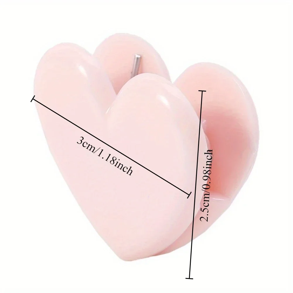 5Pcs Heart Shape Bulldog Grip Clips Food Bag Sealing Clamp Paper File Ticket Binder Photo Organizer Kitchen Office School Supply view 4