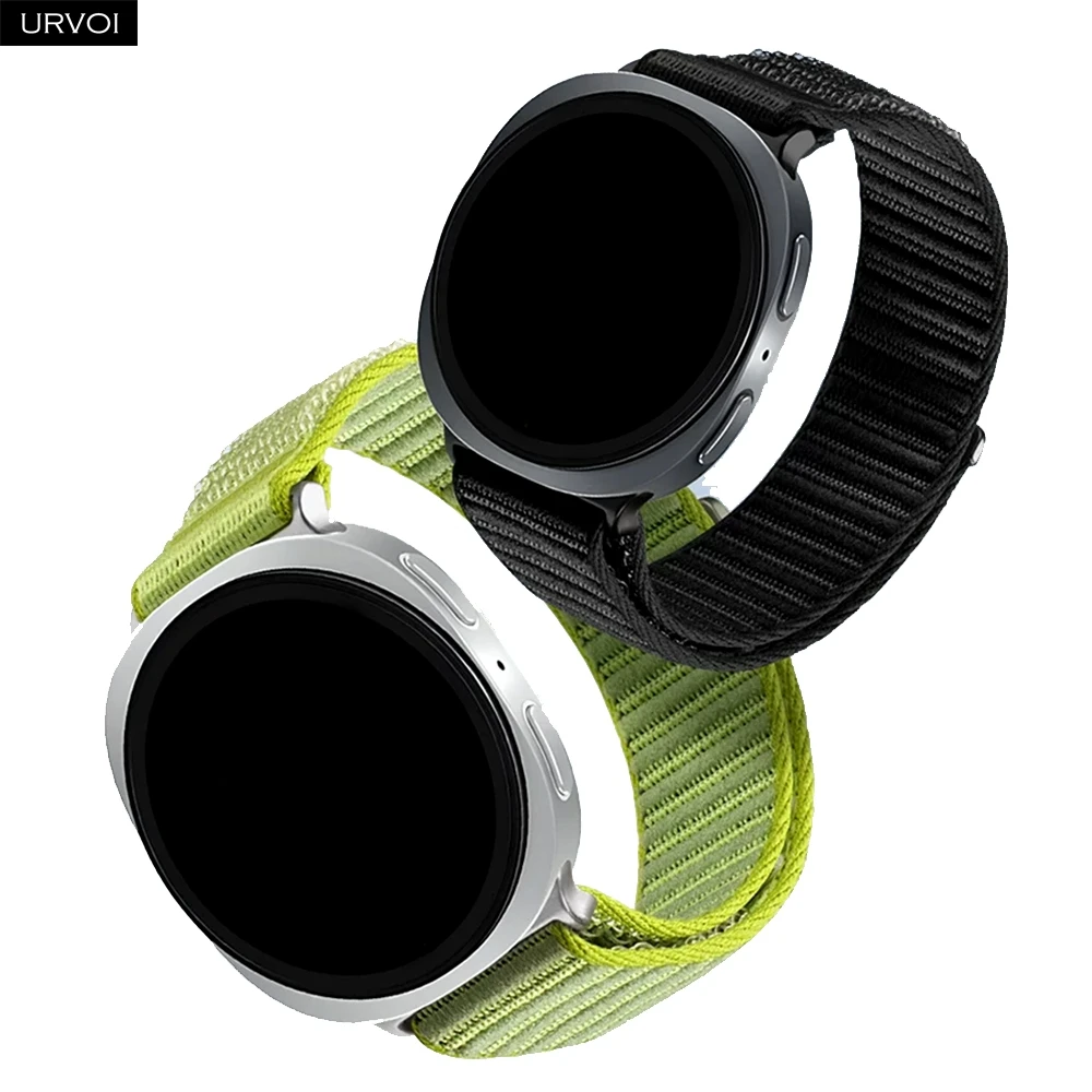 URVOI Classic Stoff-Uhrenarmband für Samsung Galaxy 8 40/44mm 8 Classic 46mm Nylon-Schlaufenband Einfach Anzubringender Klettverschluss