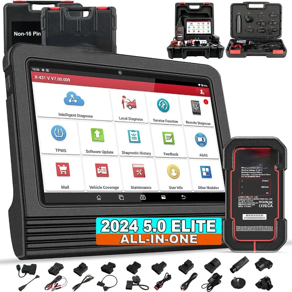 X431 V Pro 5.0 Elite 2024 New Gen. Oem Bluetooth Bidirectional Scan Tool w/ Canfd Doip ,Same as Pro3s+ 5.0 ,Online