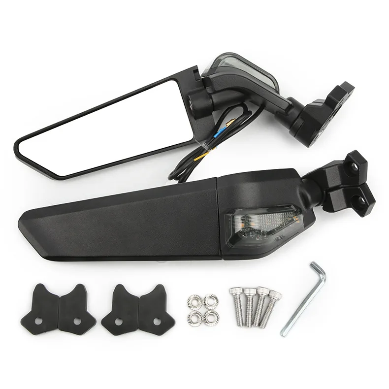 Off-Road Bike with Light Fixed Wing Reflectors Adjustable Rotating Mirrors for Yamaha Xmax T-Max Yzfr1 Yzfr1 R3 R25