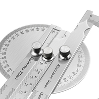 Stainless Steel 180 Degree Protractor Angle Ruler Metal Angle Meter Gauge Finder Goniometer For Precision Measurement