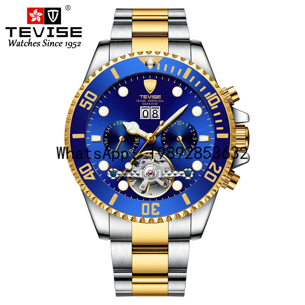 LYY watch men's automatic mechanical watch tourbillon fashion men's large dial