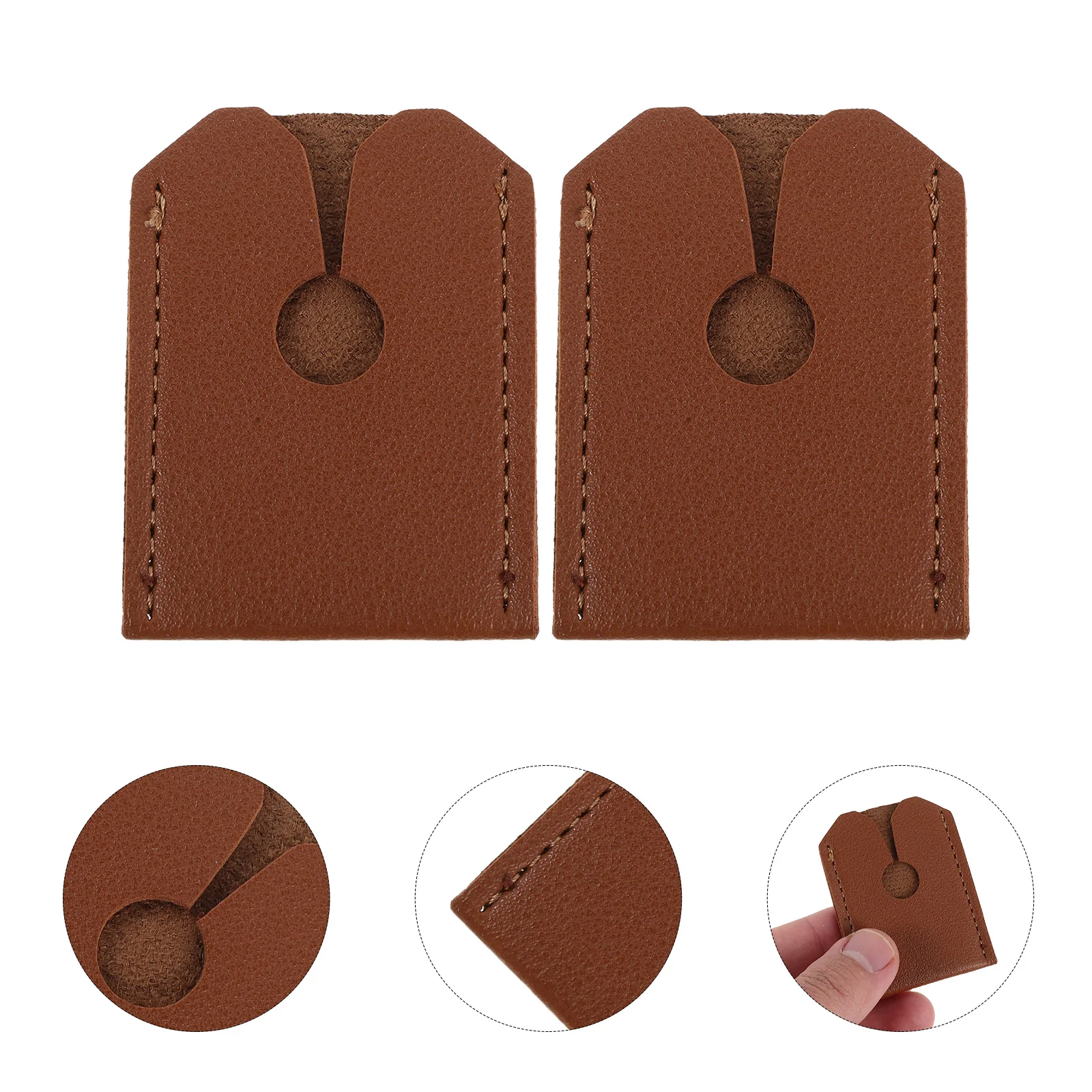 

6pcs Pu Head Cover Travel Storage Sleeve For Manual Razor Anti-Scratch Protective Case - Portable Safety Razor Pouch