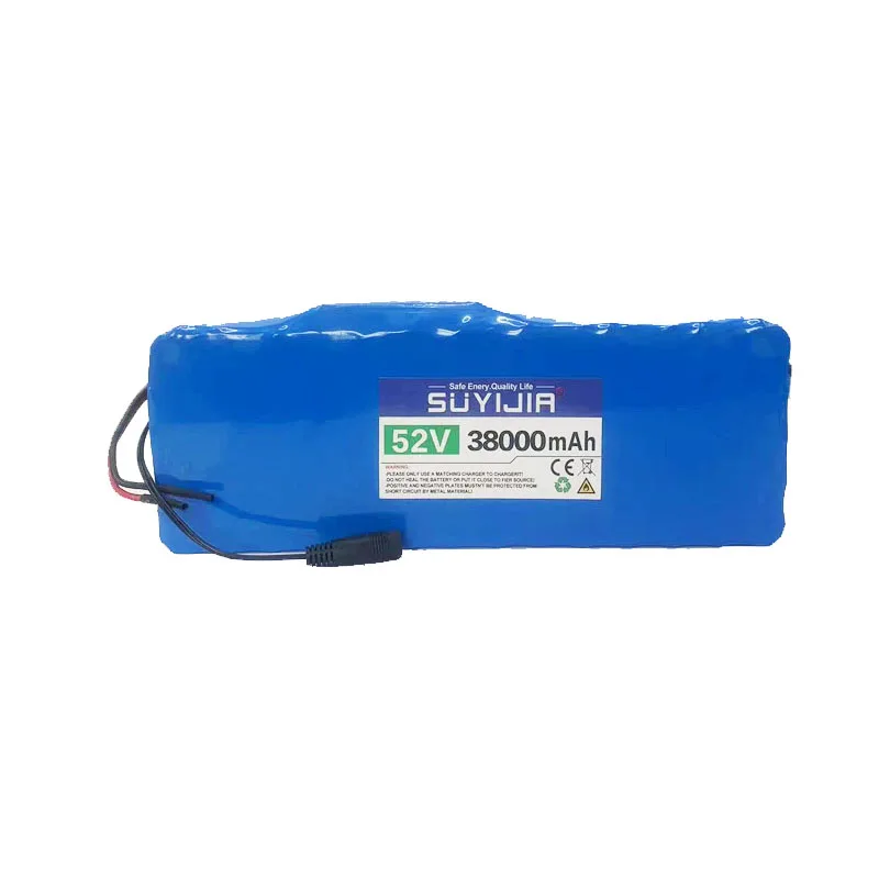 52V 14S5P 38000mAh 18650 1500W Lithium Battery Suitable for Bicycles, Tricycles, Motorcycles Built-in BMS Charger 58.8V 2A