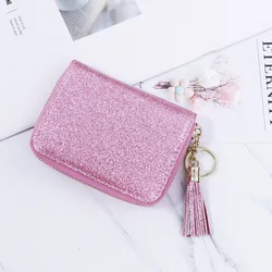 Cowhide Organ Card Case RFID Anti-theft Lady Card Holder Purse Men Card Case Multifunctional Zipper Small Short Wallet