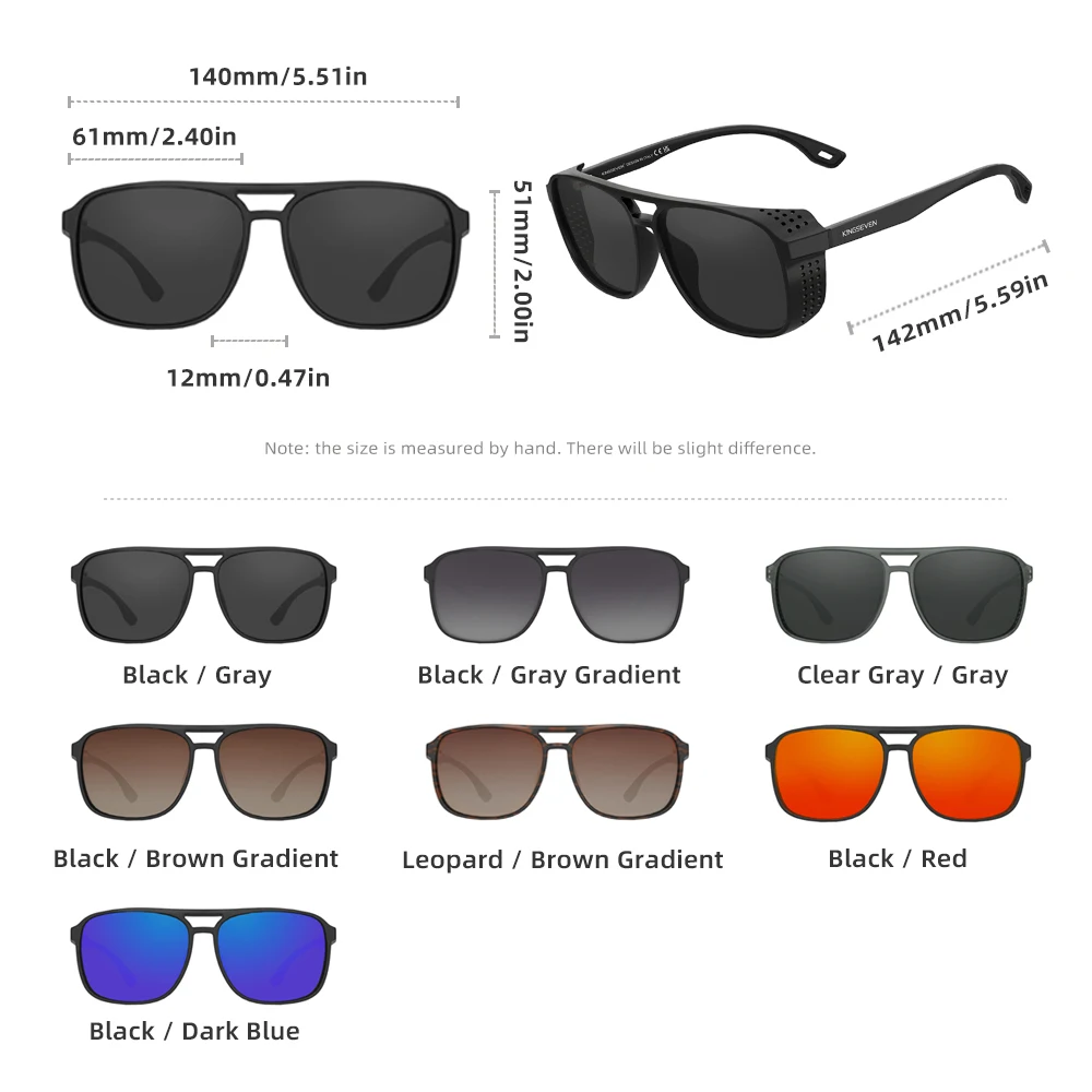 KINGSEVEN Sunglasses Big Frame Polarized Women Men Glasses For Holiday Driving Eyewear Sun Glasses with UVA&B Protection