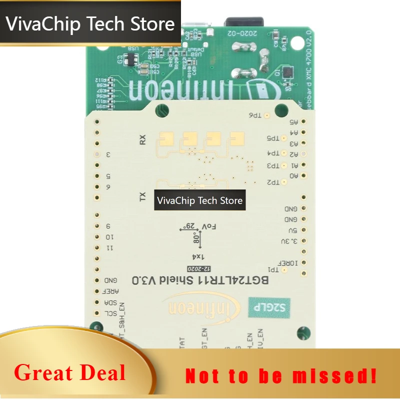 VivaChip TechDEMOSENSE2GOLPULSETOBO1 24GHz Millimeter Wave Sensor Module BGT24LTR11 Professional For Security Monitoring