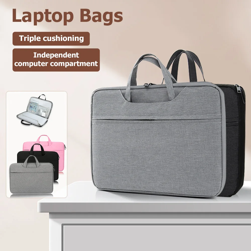 

Portable Shockproof Handle Bag Laptop Sleeve Case for Macbook Air 11 12 13 15 In M4 M3 M2 M1 Chip Mac Book Pro Cover Accessories