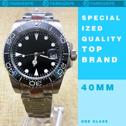 Retro 40mm Luminous Watch Automatic Mechanical Calendar Men's Watch Stainless Steel Case Bracelet