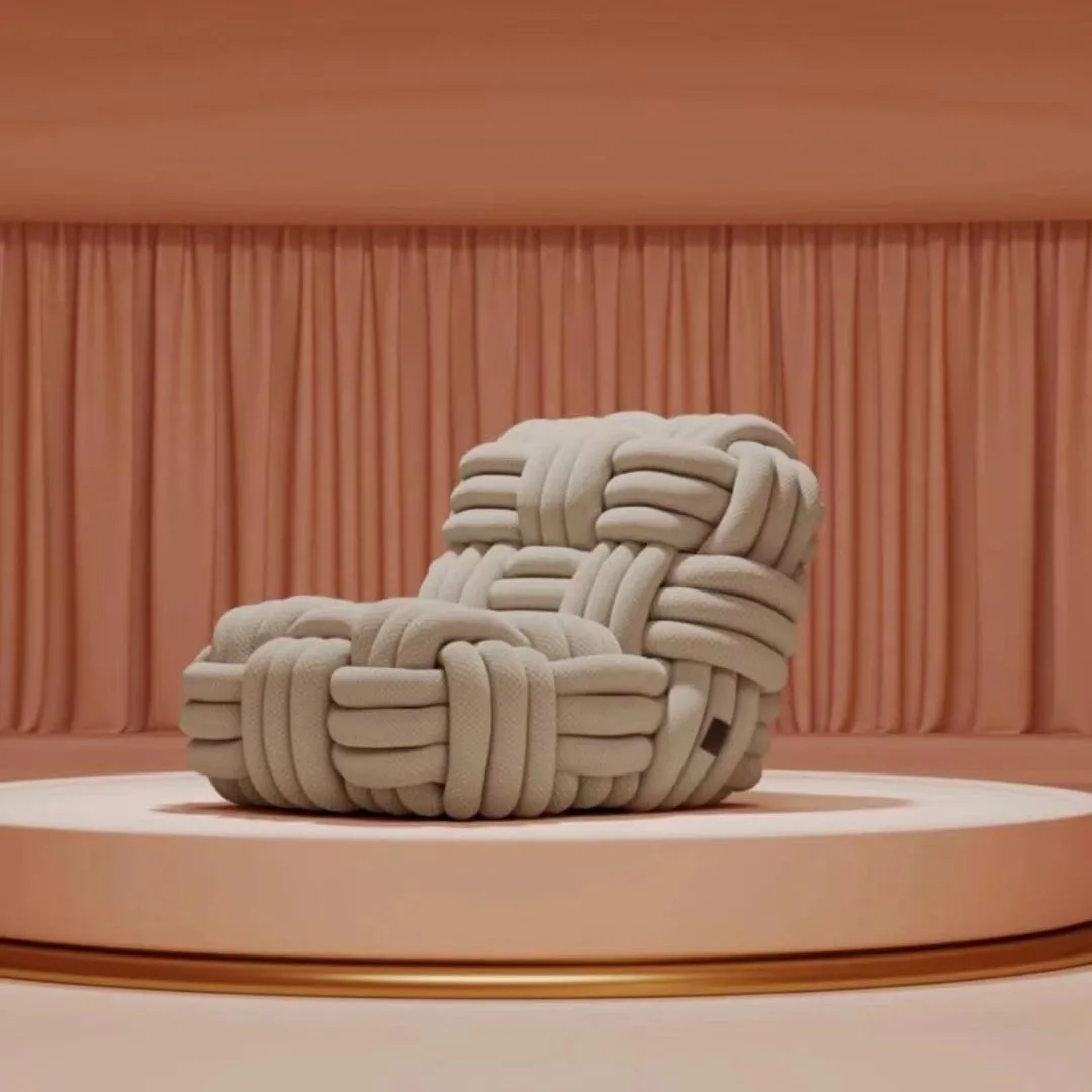 Designer Creative Art Personality New Single Sofa Sofa Braided Chair