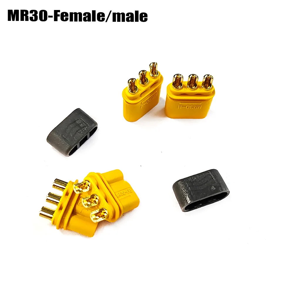 

Amass MR30 10/20/50Pairs with Sheath Male Female Plug Connector For Motor/Lipo Battery/ Plane Remote control toy spare parts